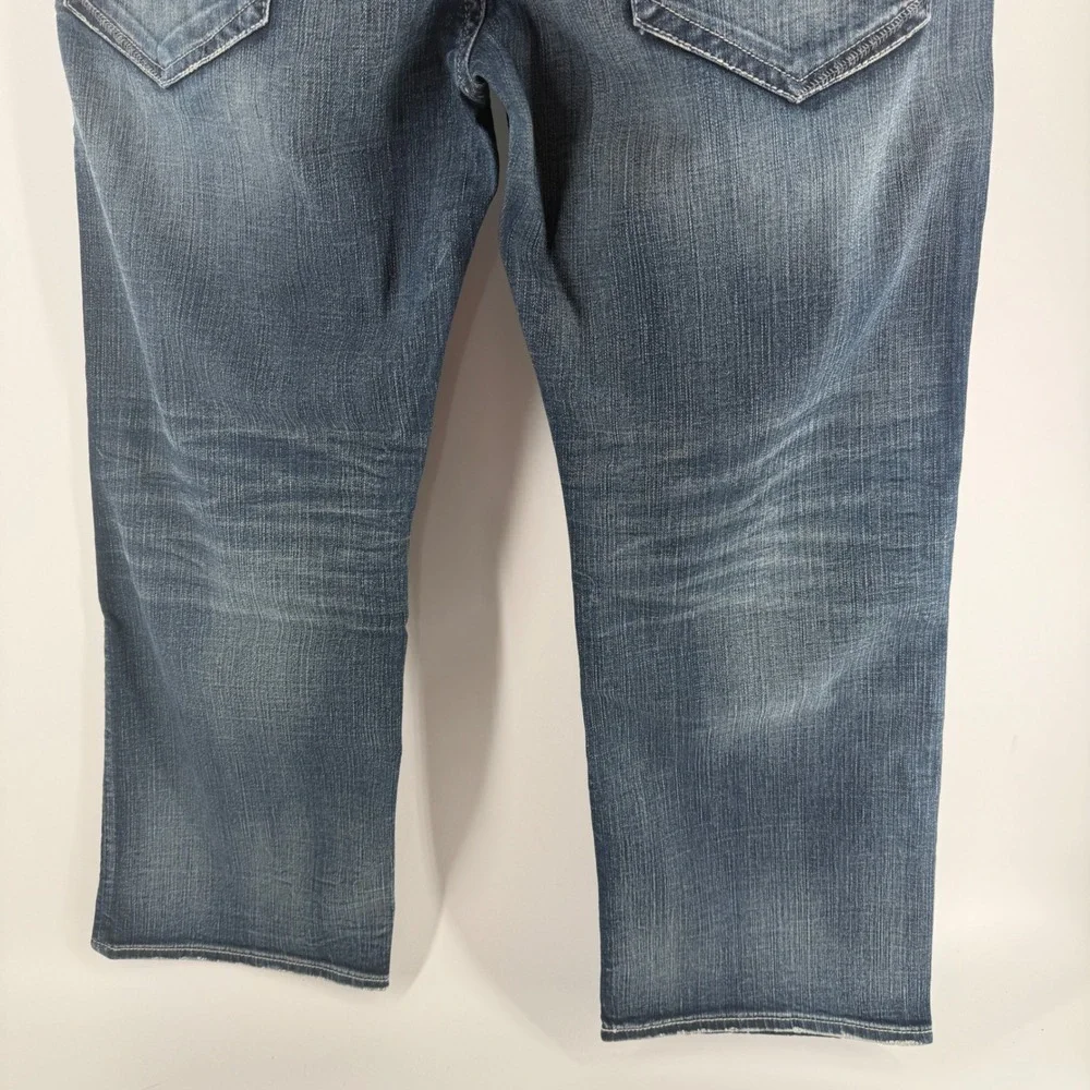 Silver Jeans Co Zac Relaxed Fit Straight Leg Jeans Blue W40 L30 M42408RAS301